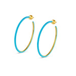 Aretes Lanai large turquesa enchapado en oro de 18K de AMBAR Joyería Fina