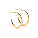 Argollas de oro laminado Luna 18 de AMBAR Joyería Fina