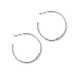 argollas maki de 3 cm texturada elaborados en plata 925 de AMBAR joyería fina