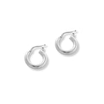 argollas amanda 1.3 cm lisas elaborados en plata 925 de AMBAR joyería fina