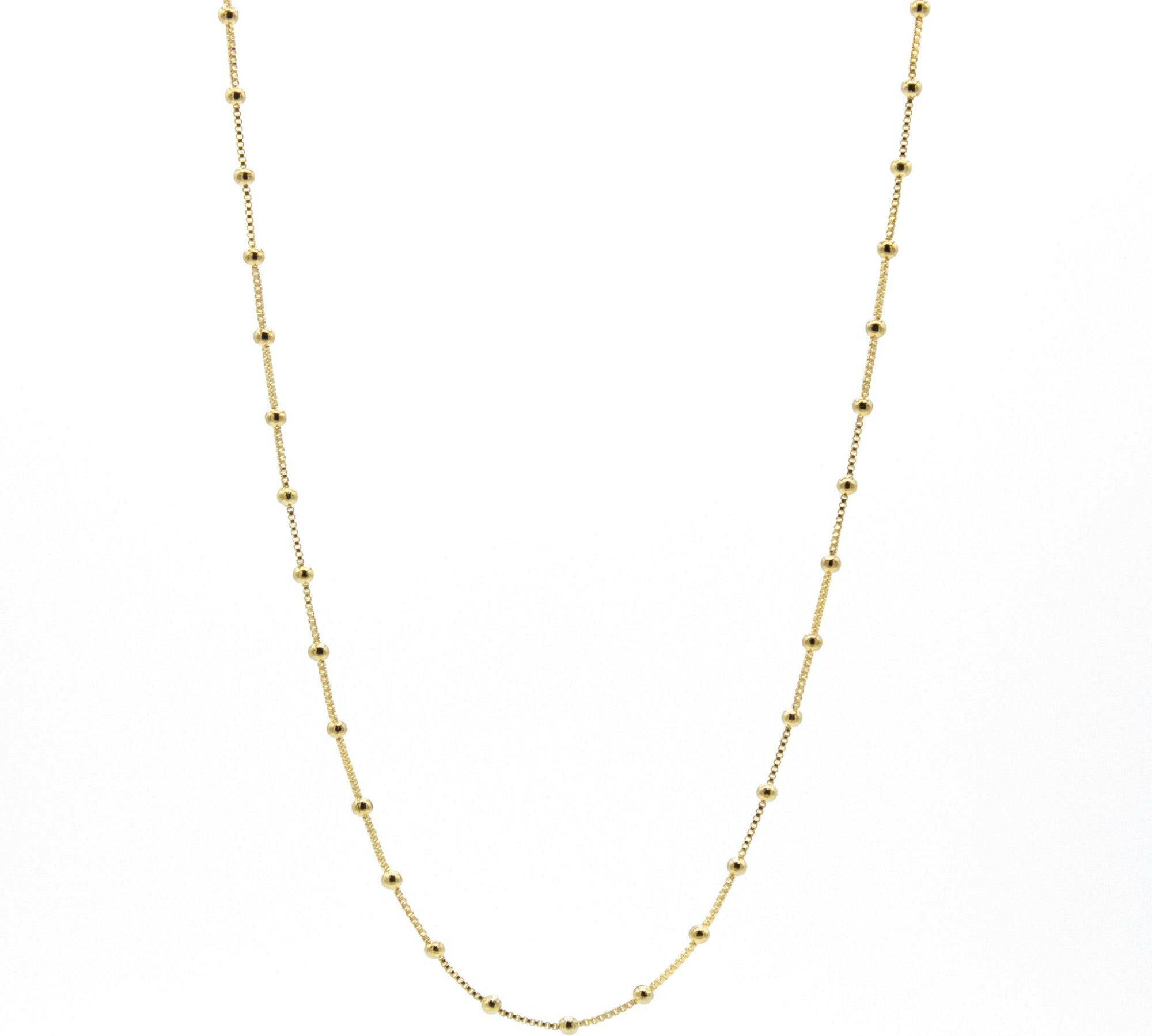 Collar Tana Bolitas Seguidas de Oro Laminado 18K de AMBAR Joyería Fina