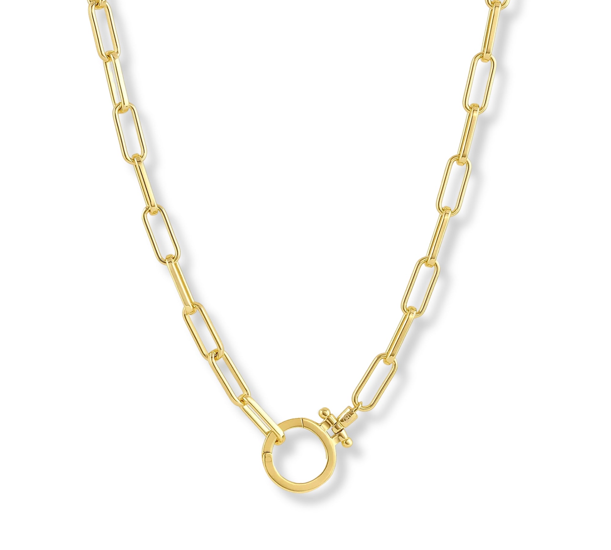 Collar clip chunky enchapado en oro 18k de AMBAR Joyería Fina
