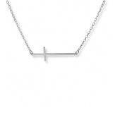 Collar Cruz Lisa de plata 925 de AMBAR Joyería Fina