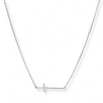 Collar Cruz Lisa de plata 925 de AMBAR Joyería Fina