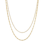 Collar Capri doble ivory enamel enchapado en oro de 18K AMBAR Joyería Fina