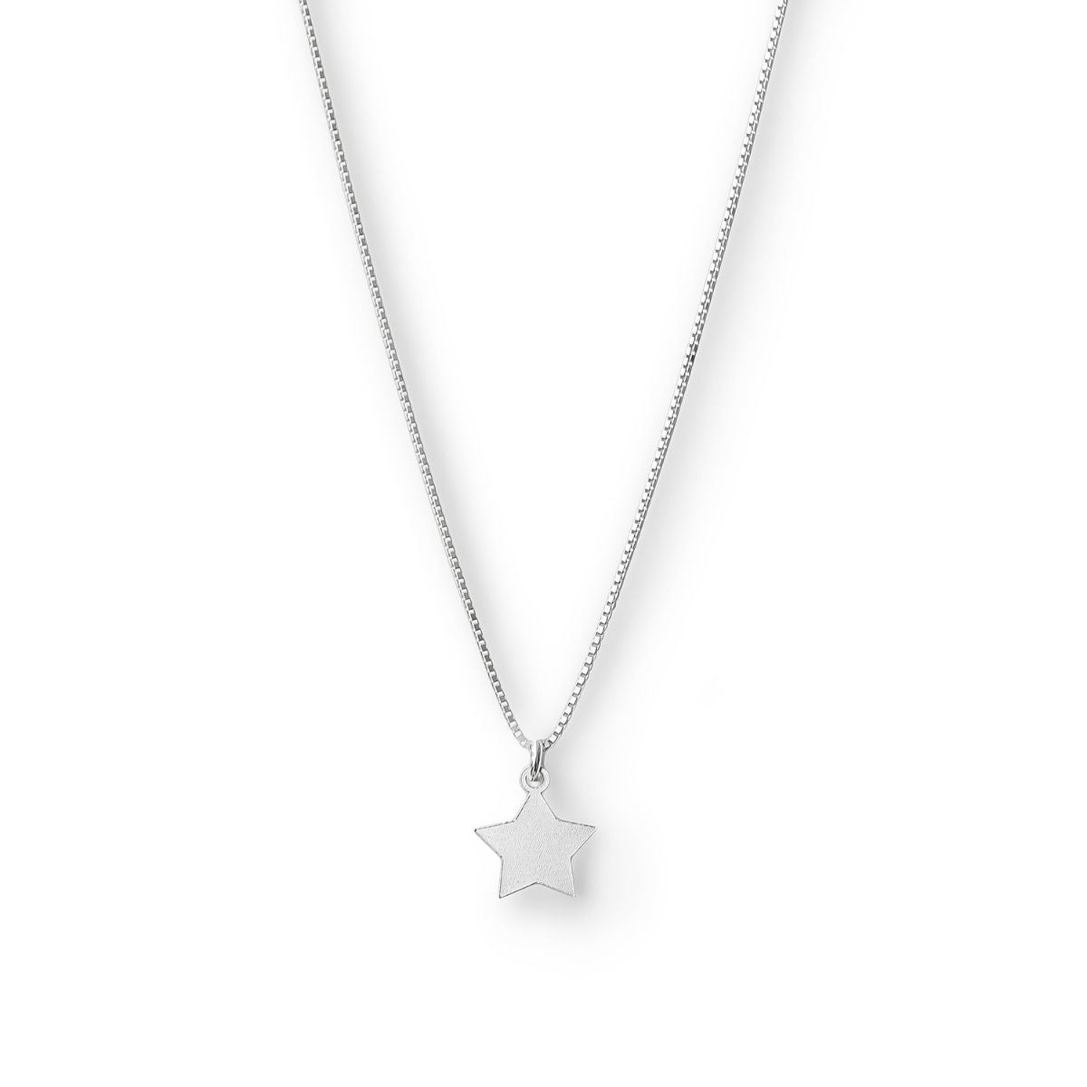 collar estrellita con cadena veneciana elaborado en plata 925 de AMBAR joyería