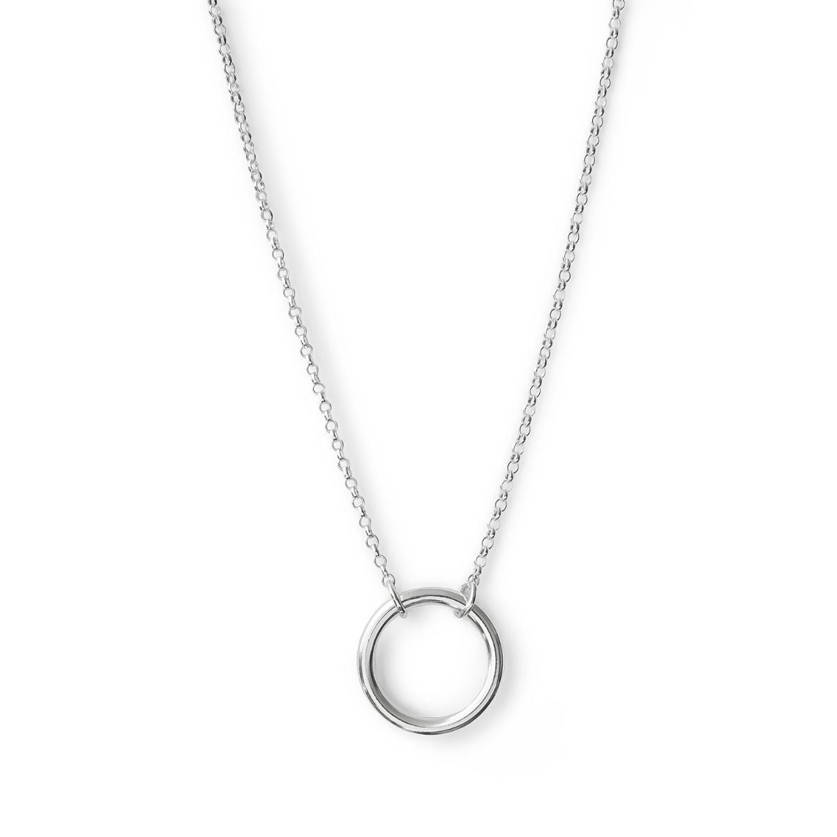Collar karma circulo de vida elaborado en plata 925 de AMBAR joyería