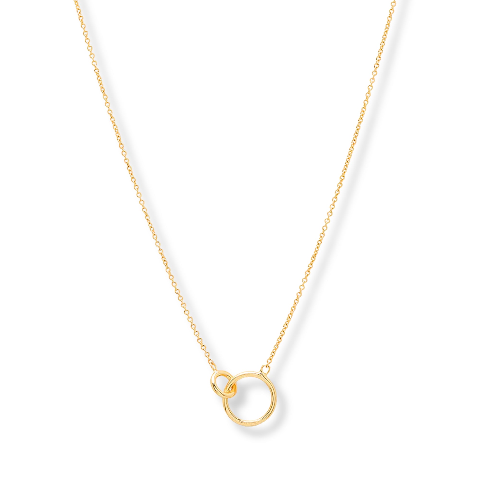 Collar karma doble liso enchapado en oro 18k de AMBAR Joyería Fina