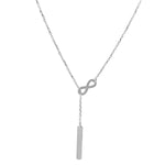 collar corbatita infinito regulable elaborado en plata 925 de AMBAR joyería