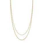 Collar Capri en capas ivory enamel enchapado en oro de 18K AMBAR Joyería Fina