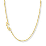 Collar wilder inicial C enchapado en Oro 18k de AMBAR Joyería Fina