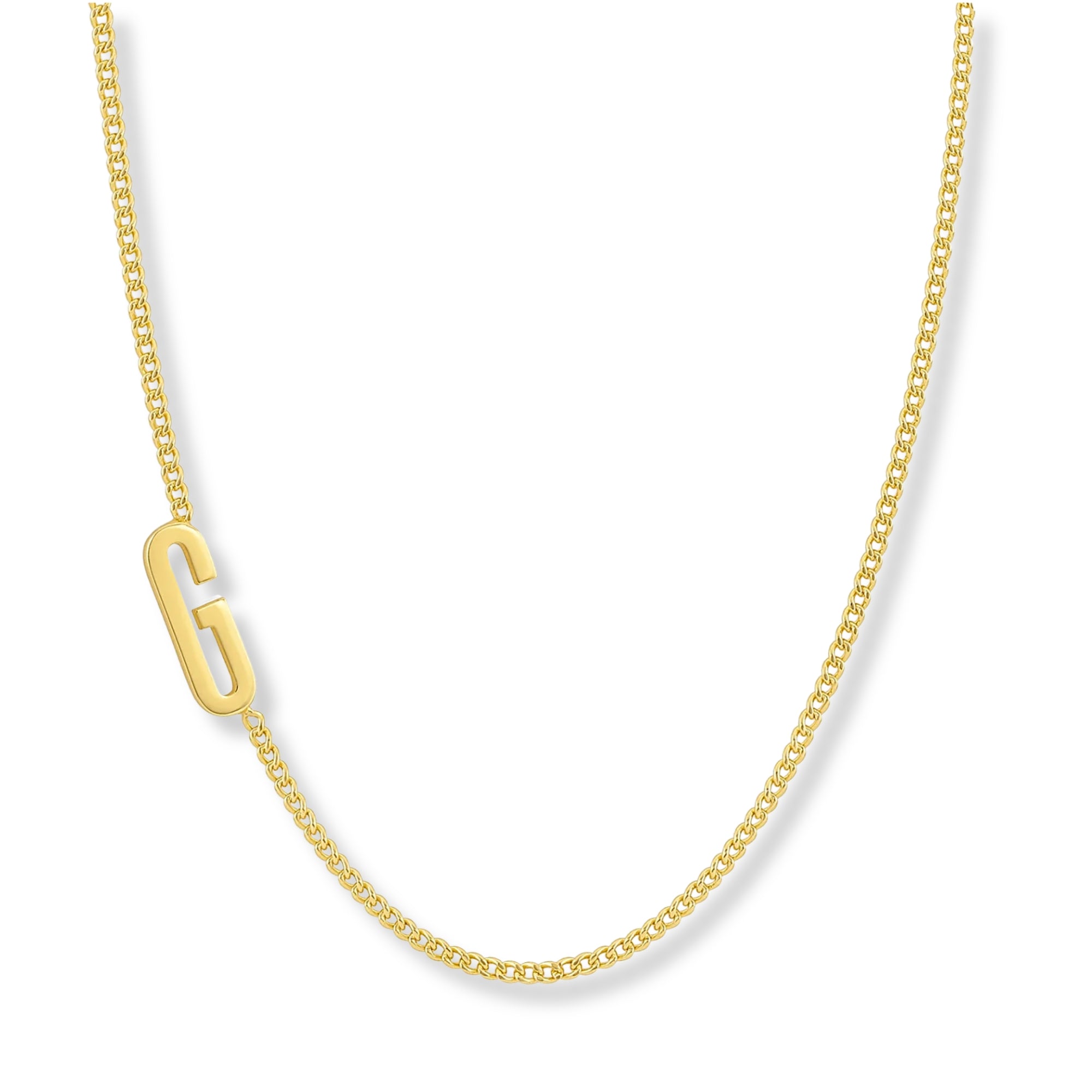 Collar wilder inicial G enchapado en Oro 18k de AMBAR Joyería Fina