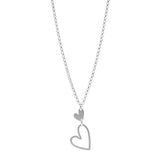 Collar de corazones mi primer amor elaborado en plata 925 de AMBAR joyería
