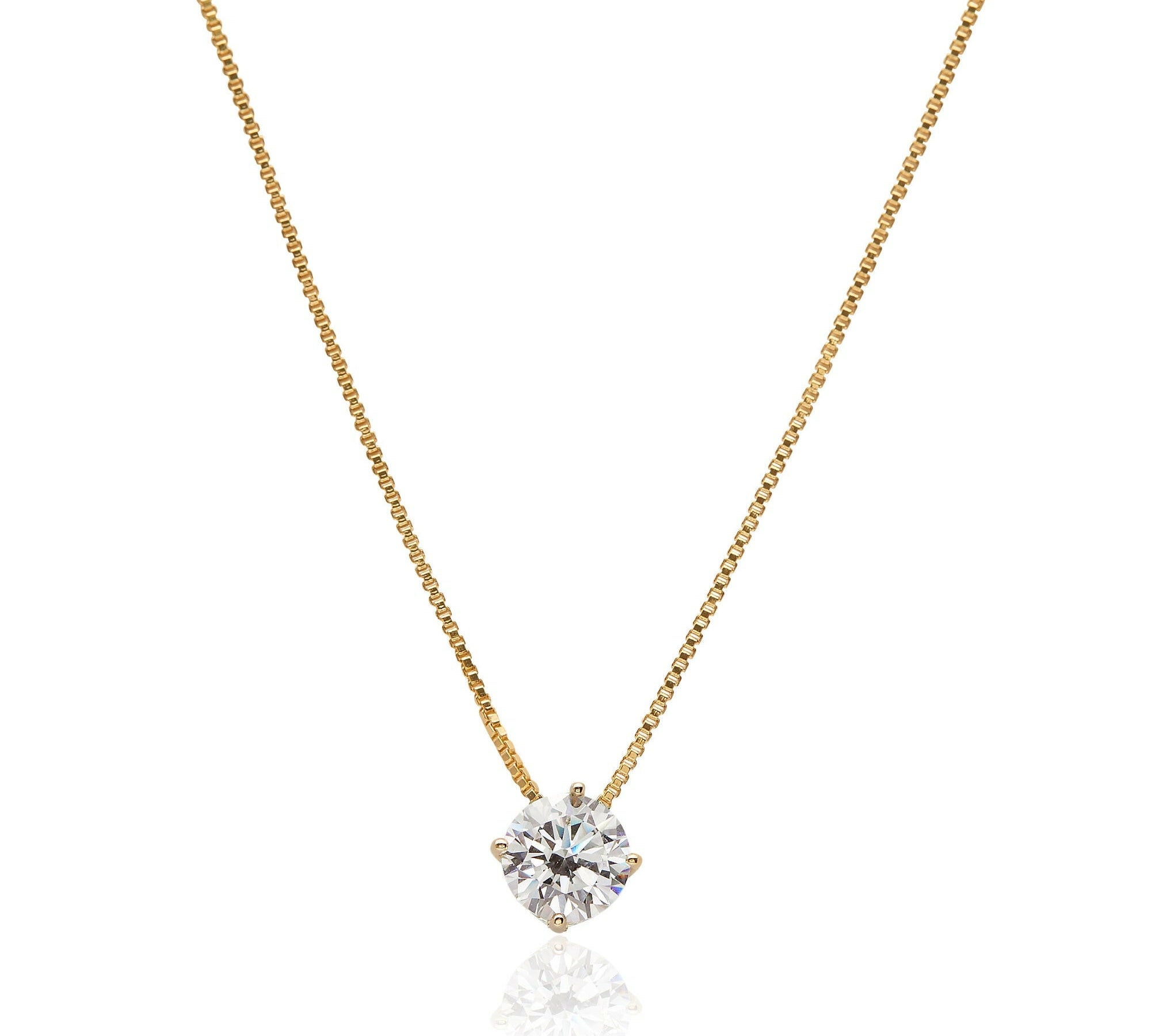 Collar Punto De Luz 7 de Oro Laminado 18K de AMBAR Joyería Fina