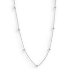 Collar Satélite trenzado y Bolita 0.3 cm elaborado en  Plata 925 de AMBAR Joyería Fina