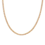 Collar tennis de cristal color blush enchapado en oro 18k de AMBAR joyería fina