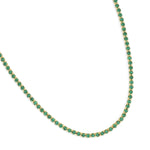 Collar tennis de cristal verde esmeralda enchapado en oro 18k de AMBAR joyería fina