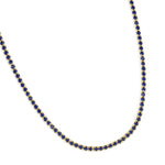 Collar tennis de cristal azul indigo enchapado en oro 18k de AMBAR joyería fina