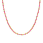 Collar tennis de rosa enchapado en oro 18k de AMBAR joyería fina