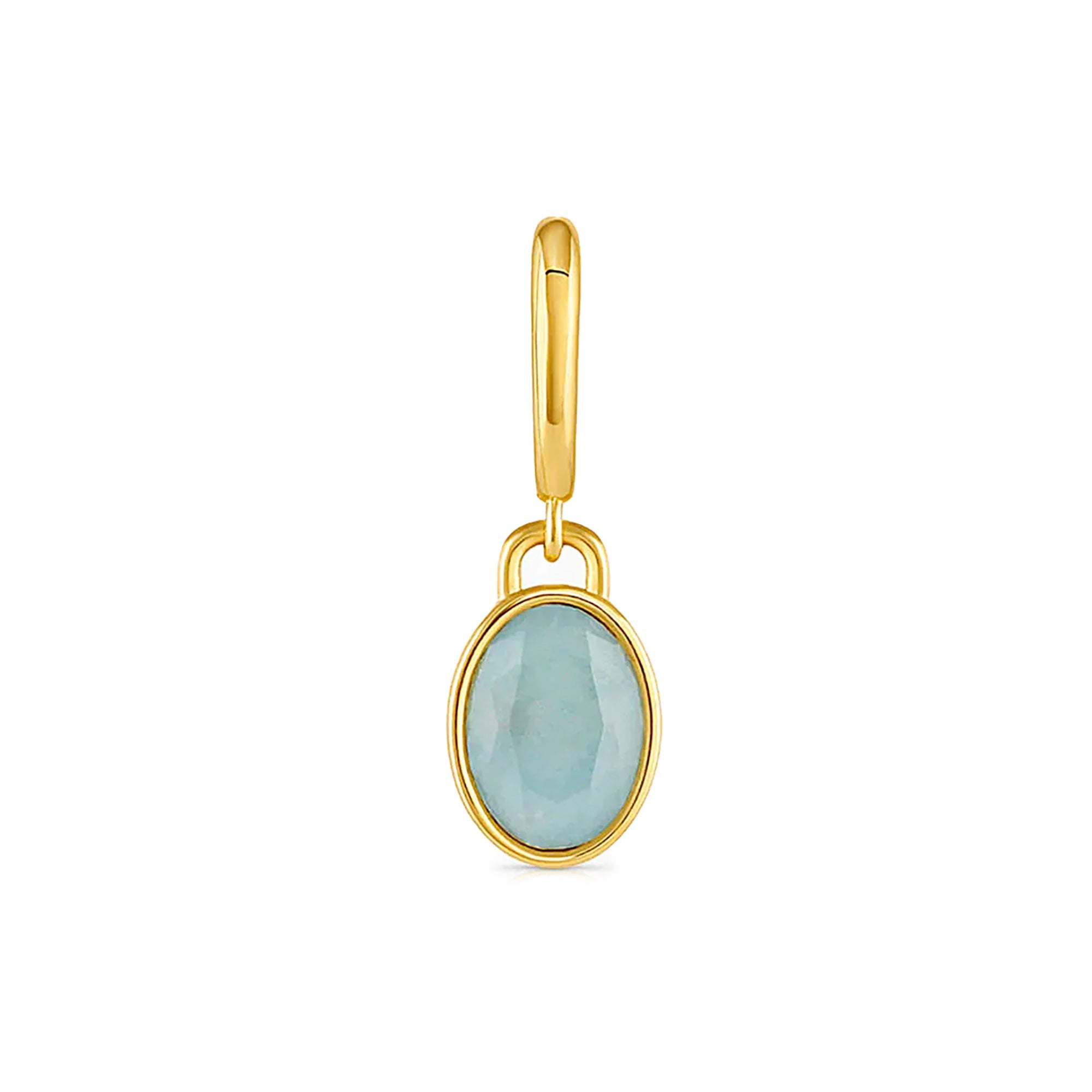 Dije power gemstone Aguamarina piedra del coraje enchapado en oro 18K de AMBAR Joyería Fina