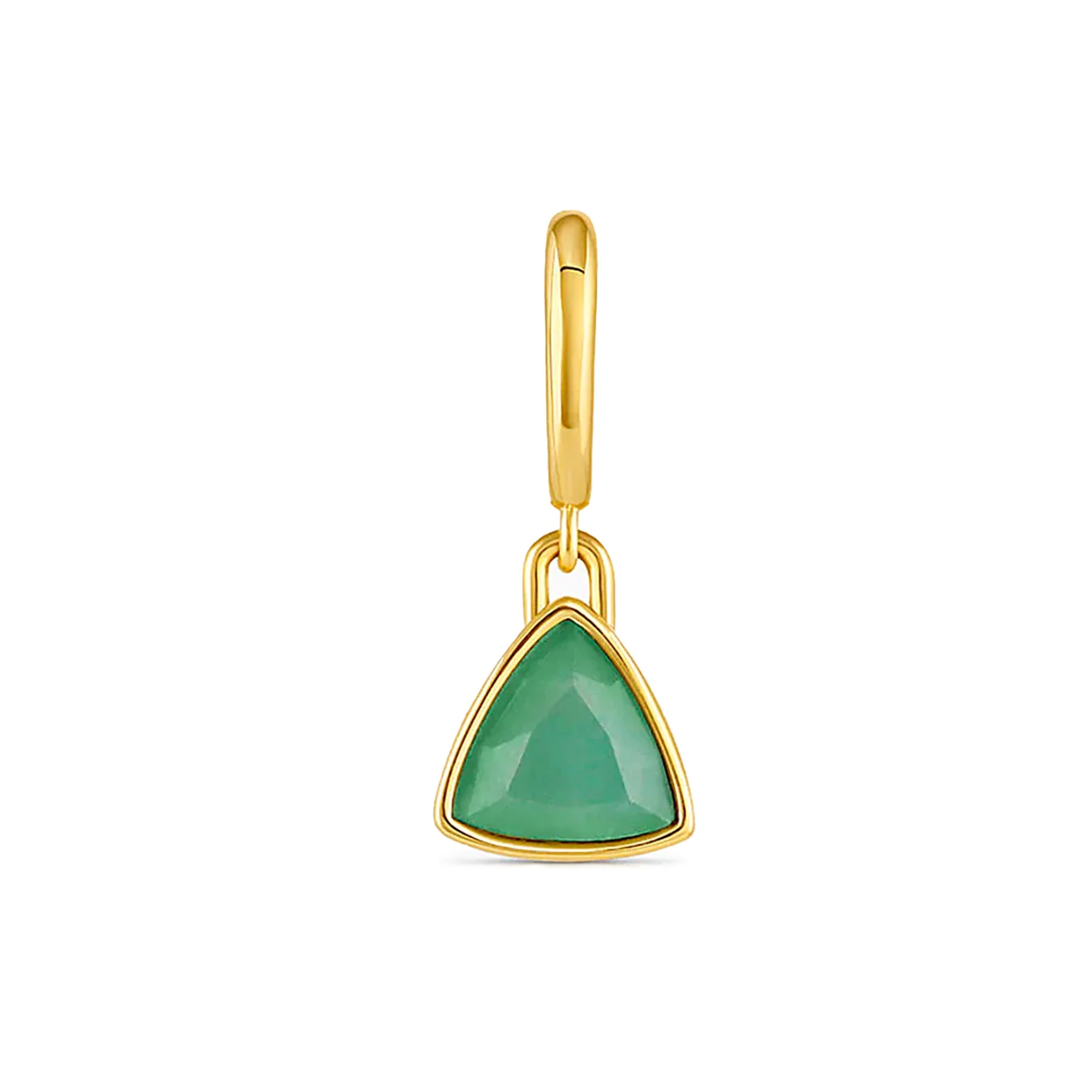 Dije Power Gemstone suerte Aventurina enchapado en oro 18K de AMBAR Joyería Fina