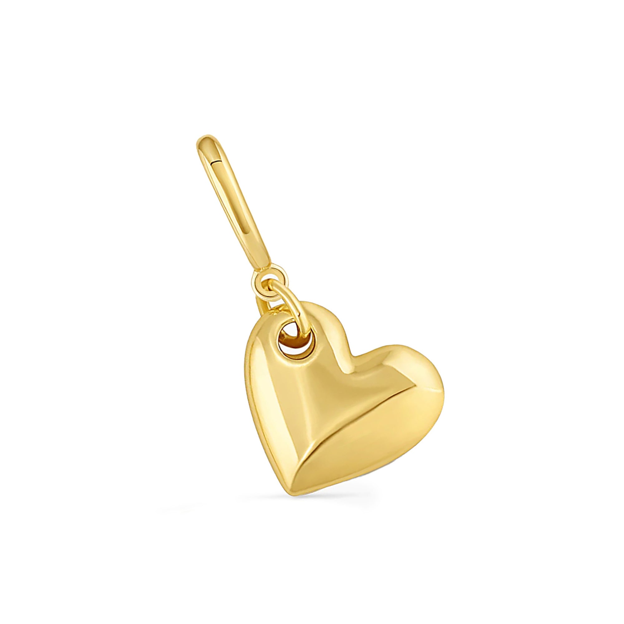 Dije Lou Corazón con broche bisagra enchapado en oro 18K de AMBAR Joyería Fina