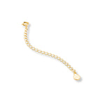 Extension argollada de cadena y collar enchapado en Oro 18k de AMBAR Joyería Fina