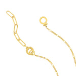 Extension de cadena modelo clip con broche enchapado en oro 18k de AMBAR Joyería Fina