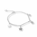 pulsera de 4 estrellitas colgantes elaboradas en plata 925 para AMBAR joyería