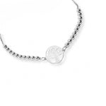 pulsera arbol de la vida al detalle con sistema regulable elaborada en plata 925 de AMBAR Joyería Fina