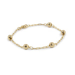 Pulsera Pellet Bolitas 6 en Oro Laminado  18K de AMBAR Joyería Fina