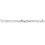 pulsera satélite de doble cadenas con bolitas  de cerca elaborada en plata 925 para AMBAR joyería