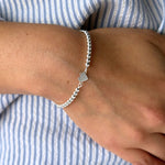 pulsera corazon morela con sistema regulable en modelo elaborada en plata 925 de AMBAR Joyería Fina