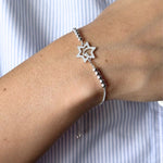 pulsera estrella de amor con sistema regulable en modelo elaborada en plata 925 de AMBAR Joyería Fina