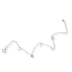 pulsera de estrellitas colgantes al detalle elaboradas en plata 925 para AMBAR joyería