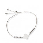 pulsera flor vc regulable elaborada en plata 925 de AMBAR Joyería Fina