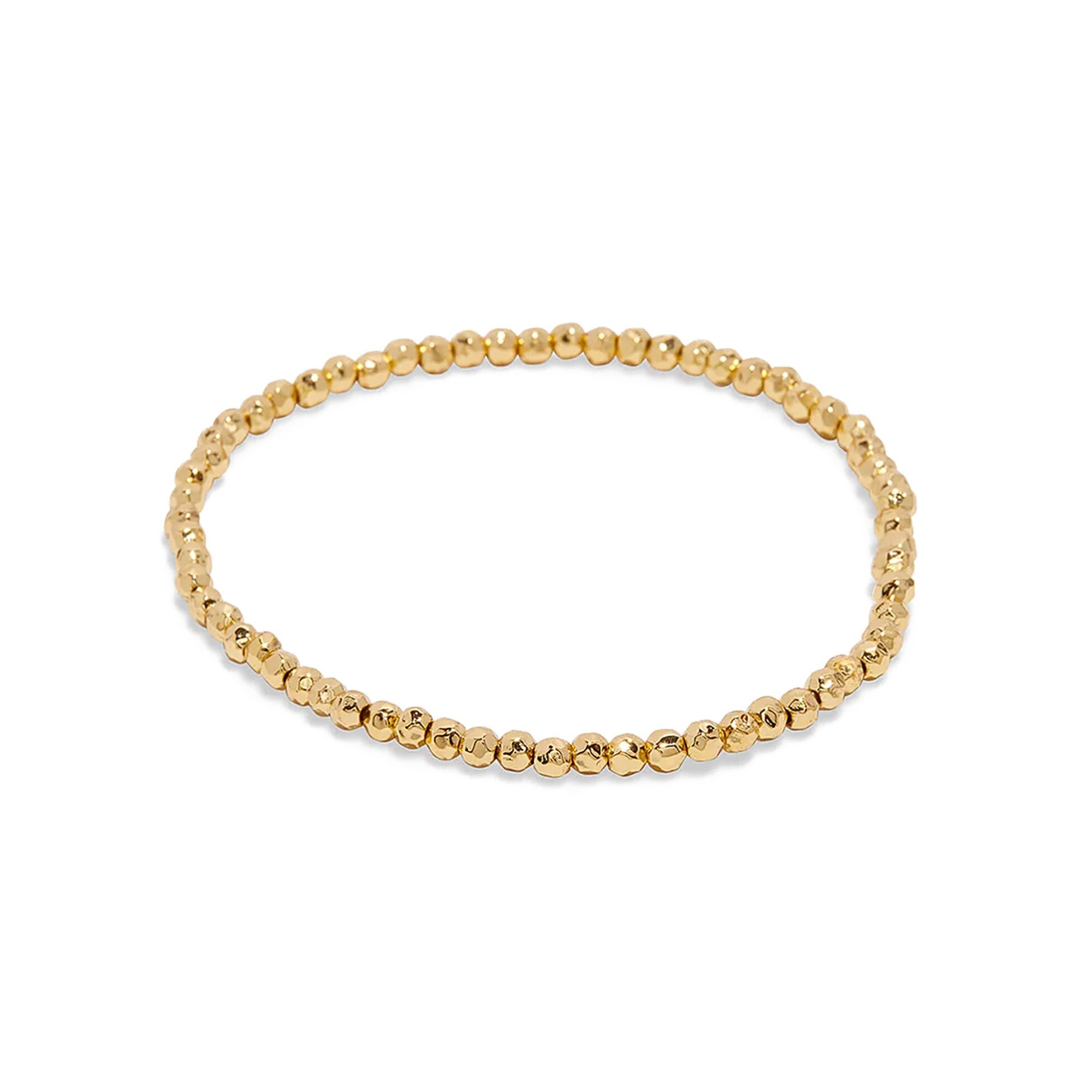 pulsera gypsi de bolitas facetadas echapada en oro 18k de AMBAR Joyería fina