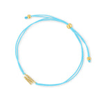 Pulsera hilo rosa con inicial  S enchapada en oro 18K de AMBAR joyería fina