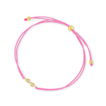 Pulsera hilo rosa letra S enchapada en oro 18K de AMBAR joyería fina