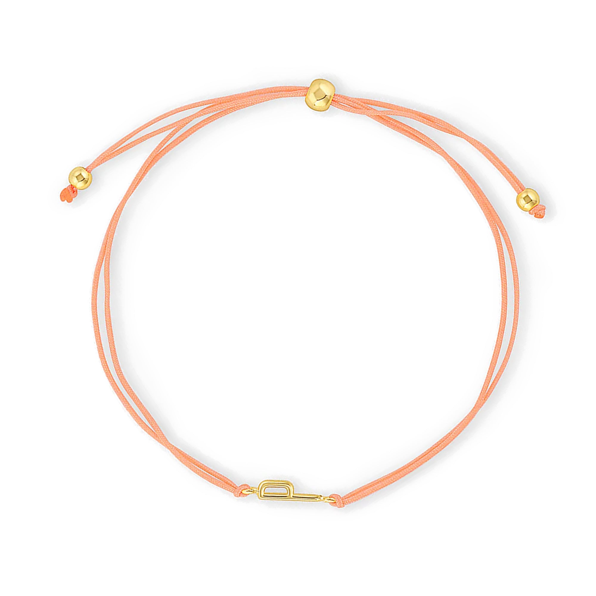 Pulsera hilo nude con inicial p enchapada en oro 18K de AMBAR joyería fina