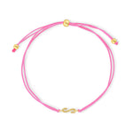 Pulsera hilo rosa con inicial  S enchapada en oro 18K de AMBAR joyería fina