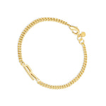 Pulsera Wilder inicial r enchapada en oro 18K de AMBAR joyería fina