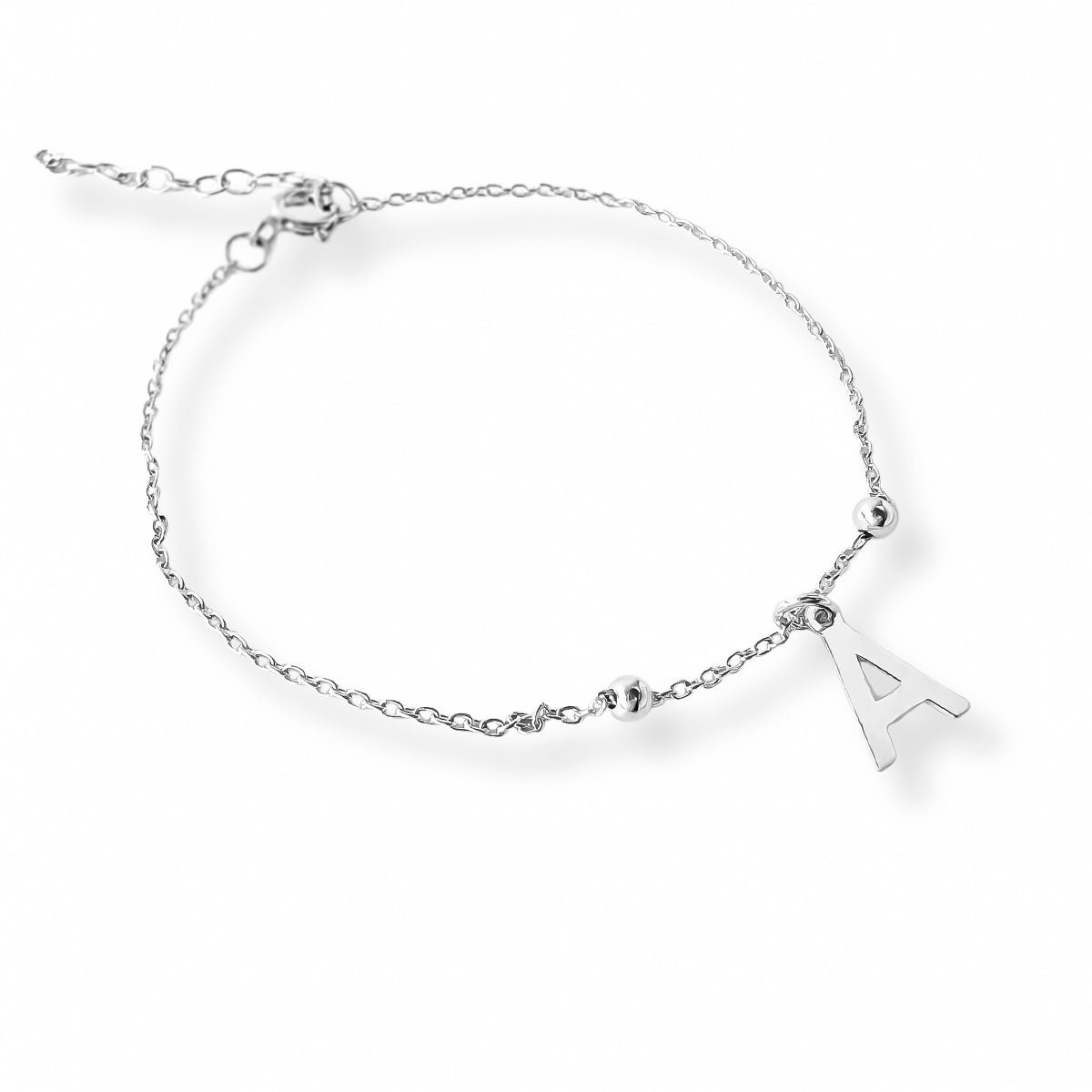 pulsera Inicial A elaborada en plata 925 de AMBAR joyería