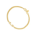 Pulsera Wilder inicial c enchapada en oro 18K de AMBAR joyería fina