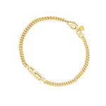 Pulsera Wilder inicial g enchapada en oro 18K de AMBAR joyería fina