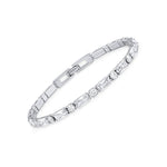 Pulsera tennis kingston circonita color cristal enchapada en rodio de AMBAR joyería fina