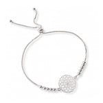 pulsera mandala florecer con sistema regulable elaborada en plata 925 de AMBAR joyería