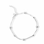 pulsera de ovalitos y bolitas moderna y versátil elaborada en plata 925 par AMBAR joyería