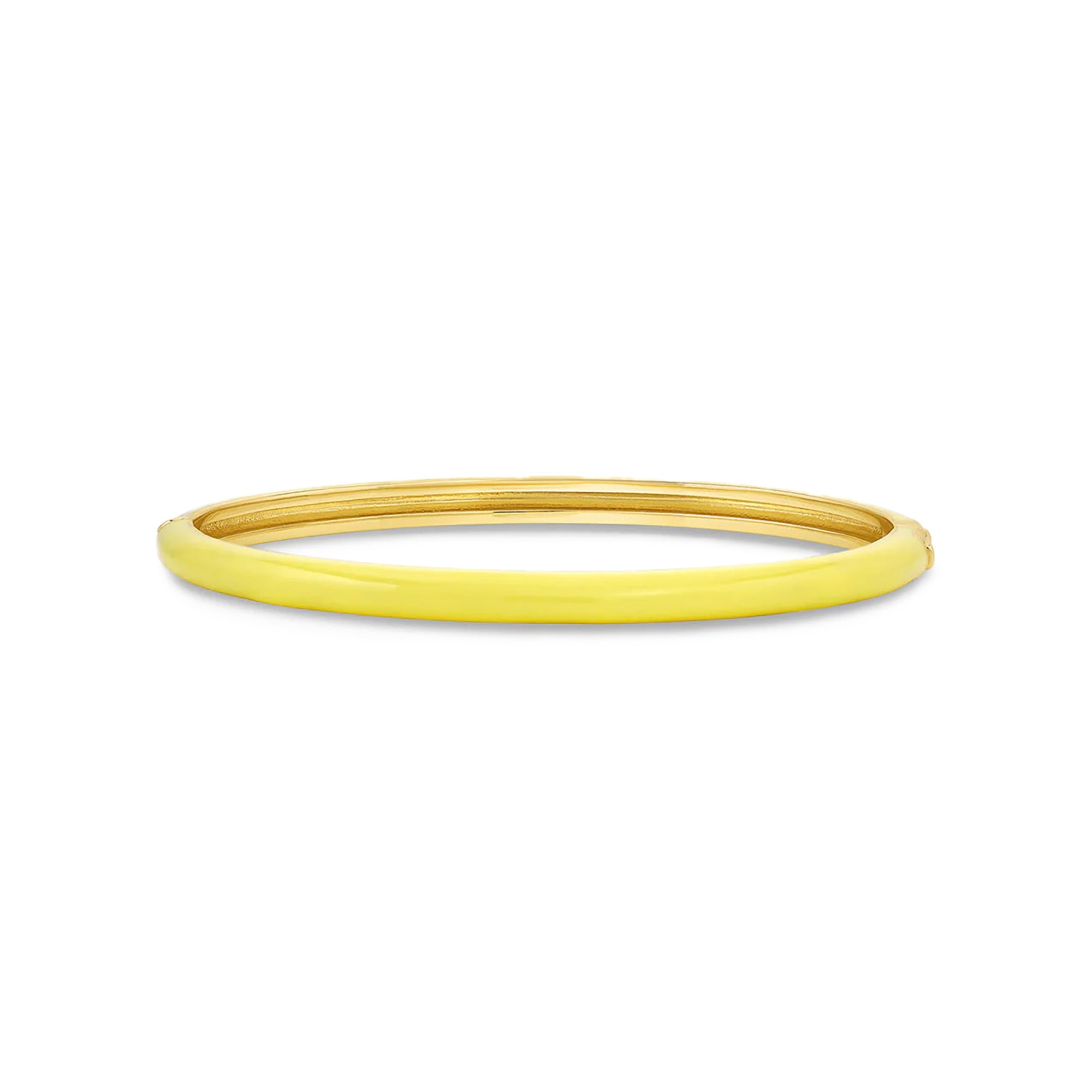 Pulsera Kelly esmaltado amarillo enchapada en oro 18K de AMBAR joyería fina