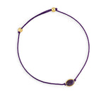 Pulsera Power Stone amatista la piedra de la tranquilidad enchapado en oro de 18K de AMBAR Joyería Fina